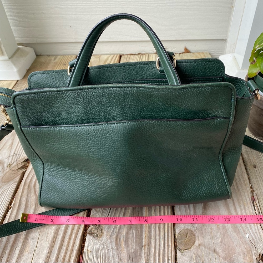 KATE SPADE New York Chatham Lane Harlan Satchel Bag Forest Leaf Green Suede - Picture 5 of 15